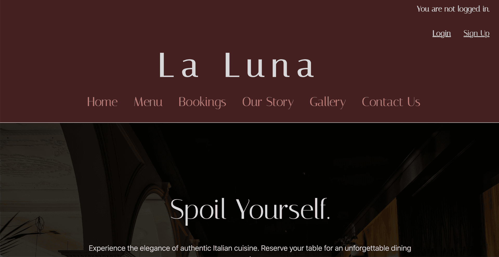 La Luna website screenshot